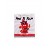 Стимулирующий презерватив-насадка Roll   Ball Strawberry - Sitabella - купить с доставкой в Череповце
