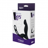 Черный вибромассажер простаты P-PLEASER W ERECTION ENHANCE - Dream Toys - в Череповце купить с доставкой
