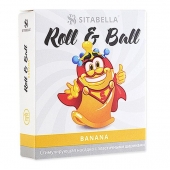 Стимулирующий презерватив-насадка Roll   Ball Banana - Sitabella - купить с доставкой в Череповце