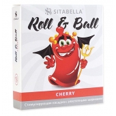 Стимулирующий презерватив-насадка Roll   Ball Cherry - Sitabella - купить с доставкой в Череповце