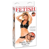Черный податливый страпон Posable Partner Strap-On - 17,8 см. - Pipedream - купить с доставкой в Череповце
