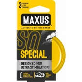 Презервативы с точками и рёбрами в железном кейсе MAXUS Special - 3 шт. - Maxus - купить с доставкой в Череповце