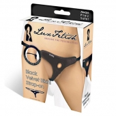 Черные плюшевые трусики для страпона - Lux Fetish - купить с доставкой в Череповце