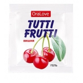 Пробник гель-смазки Tutti-frutti с вишнёвым вкусом - 4 гр. - Биоритм - купить с доставкой в Череповце