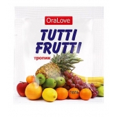 Пробник гель-смазки Tutti-frutti со вкусом тропических фруктов - 4 гр. - Биоритм - купить с доставкой в Череповце