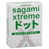 Презервативы Sagami Xtreme SUPER DOTS с точками - 3 шт. - Sagami - купить с доставкой в Череповце