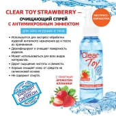 Очищающий спрей для игрушек CLEAR TOY Strawberry - 100 мл. - Биоритм - купить с доставкой в Череповце