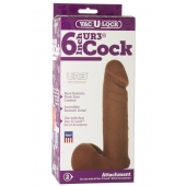 Насадка-мулат для трусиков Vac-U-Lock 6  ULTRASKYN Cock - 17,3 см. - Doc Johnson - купить с доставкой в Череповце