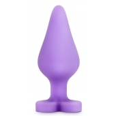 Фиолетовая анальная пробка Naughty Candy Heart Do Me Now - 8,9 см. - Blush Novelties - купить с доставкой в Череповце