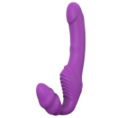 Фиолетовый безремневой вибрострапон DOUBLE DIPPER - Dream Toys - купить с доставкой в Череповце