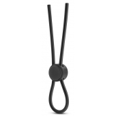 Черное силиконовое лассо на пенис SILICONE LOOP COCK RING - Blush Novelties - в Череповце купить с доставкой