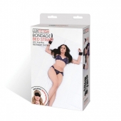 Чёрные манжеты для фиксации на кровати Bondage Bed Strap - Lux Fetish - купить с доставкой в Череповце