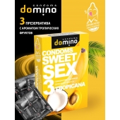 Презервативы для орального секса DOMINO Sweet Sex с ароматом тропических фруктов - 3 шт. - Domino - купить с доставкой в Череповце