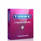 Презервативы Torex  Сладкая любовь  с ароматом клубники - 3 шт. - Torex - купить с доставкой в Череповце