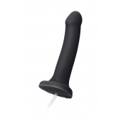 Черный фаллос с имитацией эякуляции Silicon Cum Dildo L - 19,6 см. - Strap-on-me - купить с доставкой в Череповце