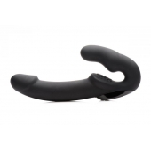 Черный безремневой страпон Urge Silicone Strap On с пультом ДУ - 24 см. - XR Brands - купить с доставкой в Череповце