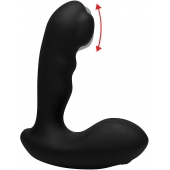 Черный стимулятор простаты Alpha-Pro 7X P-Milker Silicone Prostate Stimulator with Milking Bead - XR Brands - в Череповце купить с доставкой