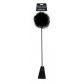 Черный стек Feather Crop с пуховкой на конце - 53,3 см. - Pipedream - купить с доставкой в Череповце
