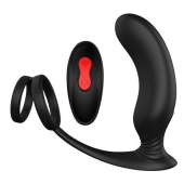 Черный массажер простаты REMOTE P-PLEASER - Dream Toys - в Череповце купить с доставкой