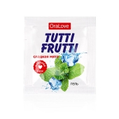 Пробник гель-смазки Tutti-frutti со вкусом мяты - 4 гр. - Биоритм - купить с доставкой в Череповце
