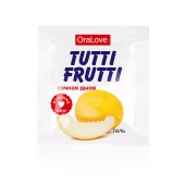 Пробник гель-смазки Tutti-frutti со вкусом сочной дыни - 4 гр. - Биоритм - купить с доставкой в Череповце