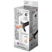 Пояс-трусики с насадкой Glamour Silver - 15,5 см. - LOVETOY (А-Полимер) - купить с доставкой в Череповце