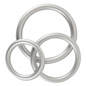 Набор из 3 эрекционных колец под металл Metallic Silicone Cock Ring Set - Orion - в Череповце купить с доставкой