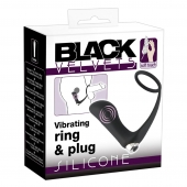 Черное эрекционное кольцо с анальной вибропробкой Vibrating Ring   Plug - Orion - в Череповце купить с доставкой