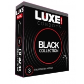 Черные презервативы LUXE Royal Black Collection - 3 шт. - Luxe - купить с доставкой в Череповце