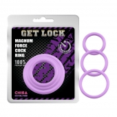 Набор из 3 сиреневых эрекционных колец Magnum Force Cock Ring - Chisa - в Череповце купить с доставкой