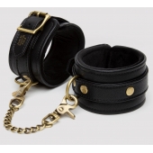 Черные оковы на ноги Bound to You Faux Leather Ankle Cuffs - Fifty Shades of Grey - купить с доставкой в Череповце