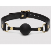 Черный кляп-шар Bound to You Faux Leather Ball Gag - Fifty Shades of Grey - купить с доставкой в Череповце