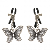 Зажимы на соски с бабочками Butterfly Nipple Clamps - Pipedream - купить с доставкой в Череповце