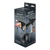Черный пояс для женщин BEST SELECT с 3 насадками - LOVETOY (А-Полимер) - купить с доставкой в Череповце
