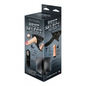 Черный женский пояс BEST SELECT с 3 насадками и вибрацией - LOVETOY (А-Полимер) - купить с доставкой в Череповце