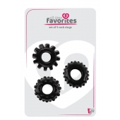Набор из 3 черных эрекционных колец SET OF 3 COCKRINGS - Dream Toys - в Череповце купить с доставкой