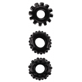 Набор из 3 черных эрекционных колец SET OF 3 COCKRINGS - Dream Toys - в Череповце купить с доставкой