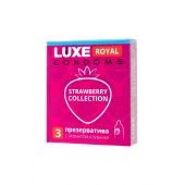 Презервативы с ароматом клубники LUXE Royal Strawberry Collection - 3 шт. - Luxe - купить с доставкой в Череповце