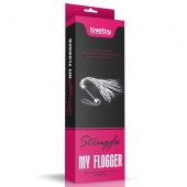 Серебристая плетка Struggle My Flogger с черной ручкой - 45 см. - Lovetoy - купить с доставкой в Череповце