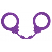 Фиолетовые силиконовые наручники Suppression - Lola Games - купить с доставкой в Череповце