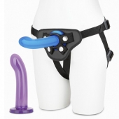 Страпон унисекс Beginners Strap-On с 2 насадками - 15 и 13 см. - Lux Fetish - купить с доставкой в Череповце