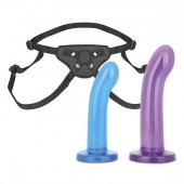 Страпон унисекс Beginners Strap-On с 2 насадками - 15 и 13 см. - Lux Fetish - купить с доставкой в Череповце
