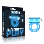 Голубое, светящееся в темноте эрекционное виброкольцо Lumino Play Vibrating Penis Ring - Lovetoy - в Череповце купить с доставкой