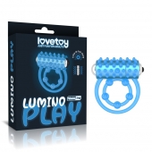 Голубое, светящееся в темноте виброкольцо Lumino Play Vibrating Penis Ring - Lovetoy - в Череповце купить с доставкой