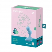 Голубой анальный вибростимулятор Deep Driver - 11,2 см. - Satisfyer - в Череповце купить с доставкой
