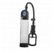 Прозрачная вакуумная помпа с манометром Deluxe Penis Pump - Dream Toys - в Череповце купить с доставкой