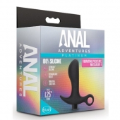 Черный анальный вибратор Silicone Vibrating Prostate Massager 01 - 10,8 см. - Blush Novelties - в Череповце купить с доставкой