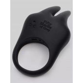 Черное эрекционное виброкольцо Sensation Rechargeable Vibrating Rabbit Love Ring - Fifty Shades of Grey - в Череповце купить с доставкой