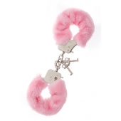 Металлические наручники с розовой меховой опушкой METAL HANDCUFF WITH PLUSH PINK - Dream Toys - купить с доставкой в Череповце
