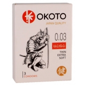 Тонкие презервативы OKOTO Thin Extra Soft - 3 шт. - Sitabella - купить с доставкой в Череповце